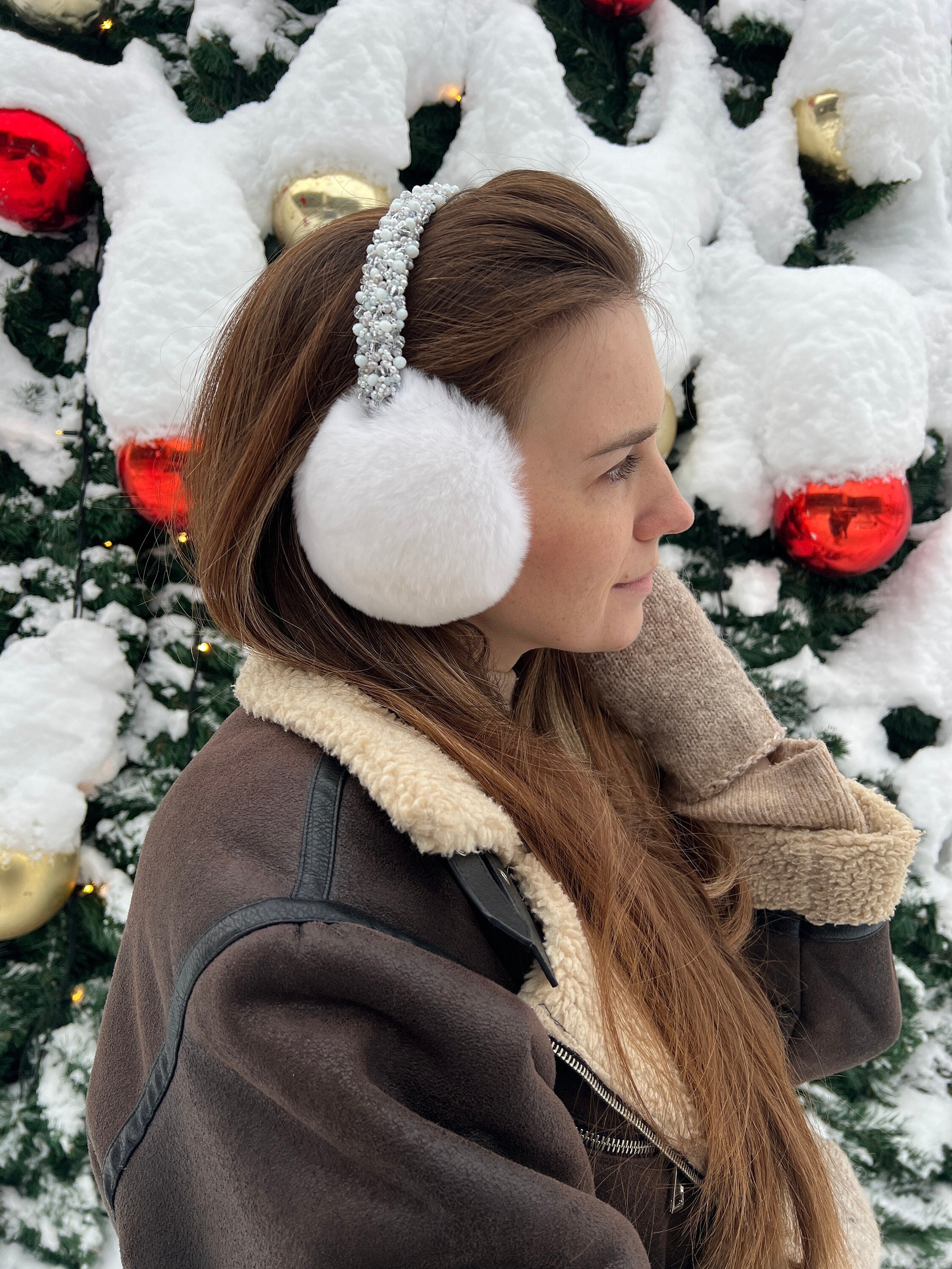 Comfortable Faux Fur Earmuffs | Adjustable Winter Ear Covers  display picture 1