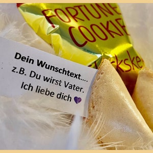 Glückskeks, Schwangerschaft Ankündigung / verkünden wie wäre es außergewöhnlich und individuell? Du wirst Papa, Onkel, Tante, Oma oder Opa?