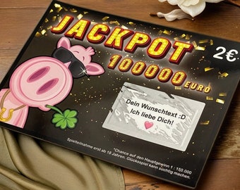 Scratch-off card, pregnancy announcement, godparents, grandparents & dad. Best man/maid of honor personalized with a scratch-off card – a unique fake gift!