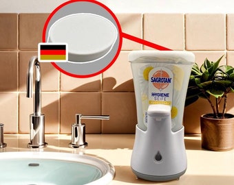 Sagrotan lid / cover / refillable cover for No Touch hand soap dispensers for the kitchen or bathroom.