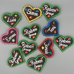 Oktoberfest, Oktoberfest felt heart / gingerbread heart personalized. Folk festival, weddings, JGA, company celebrations. Pin on as a brooch dirndl, lederhosen image 3