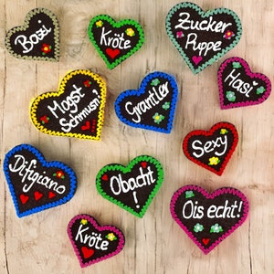 Oktoberfest, Oktoberfest felt heart / gingerbread heart personalized. Folk festival, weddings, JGA, company celebrations. Pin on as a brooch dirndl, lederhosen