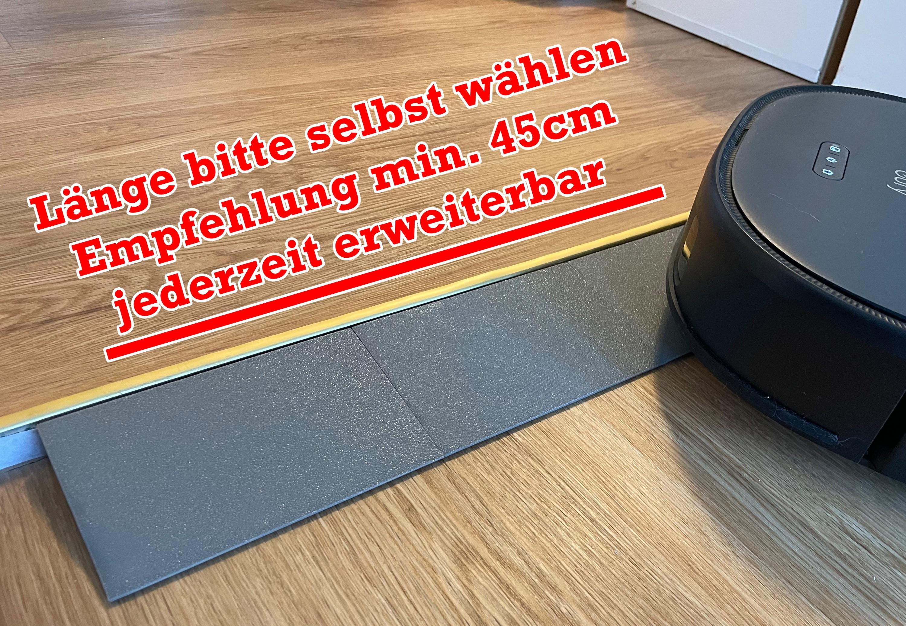 Rampa De Umbral Para Robot Aspirador Y Sillas De Ruedas - 4 Secciones Ajustables, Silicona, Antideslizante, Fácil Instalación