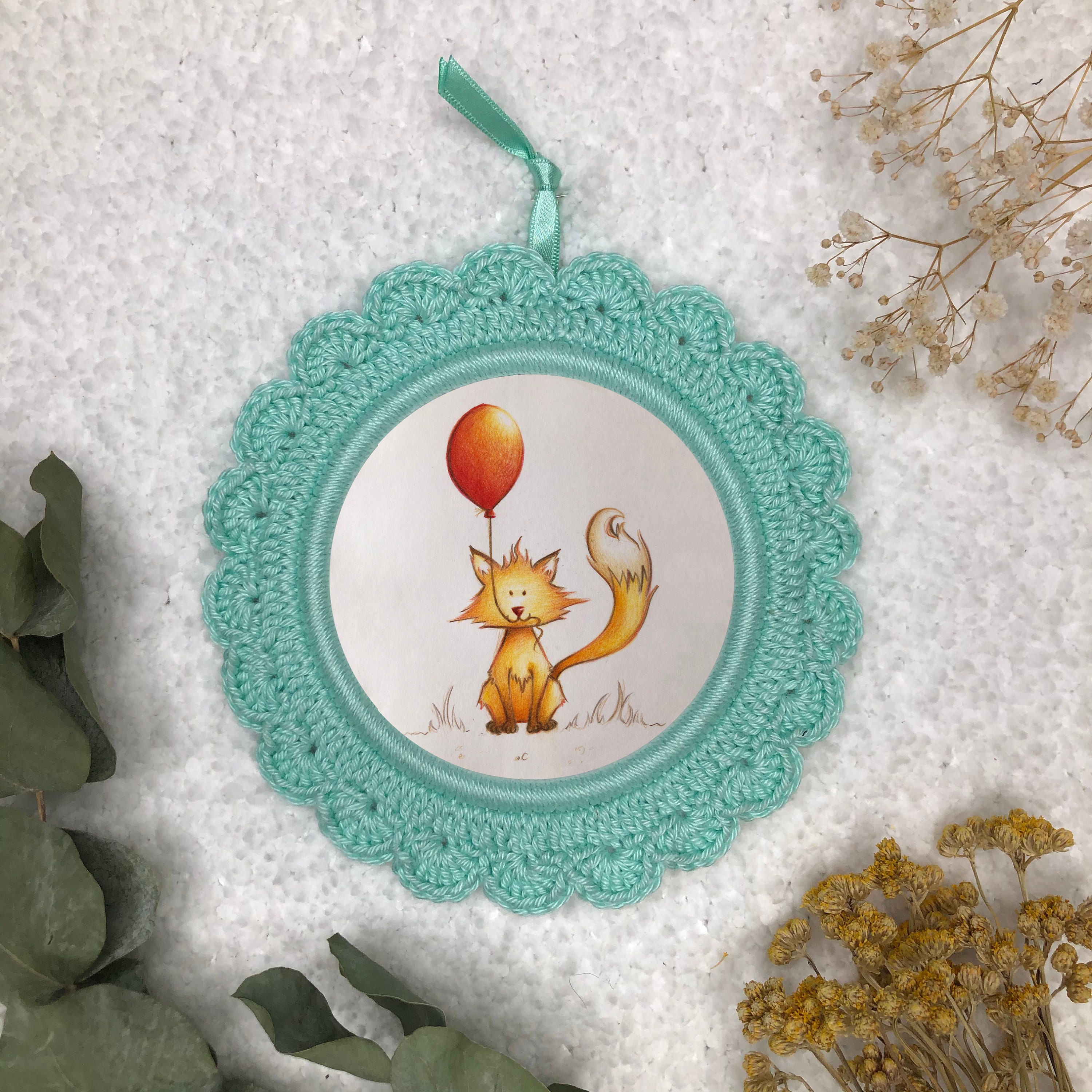 Cadre Photo Tricoté Au Crochet