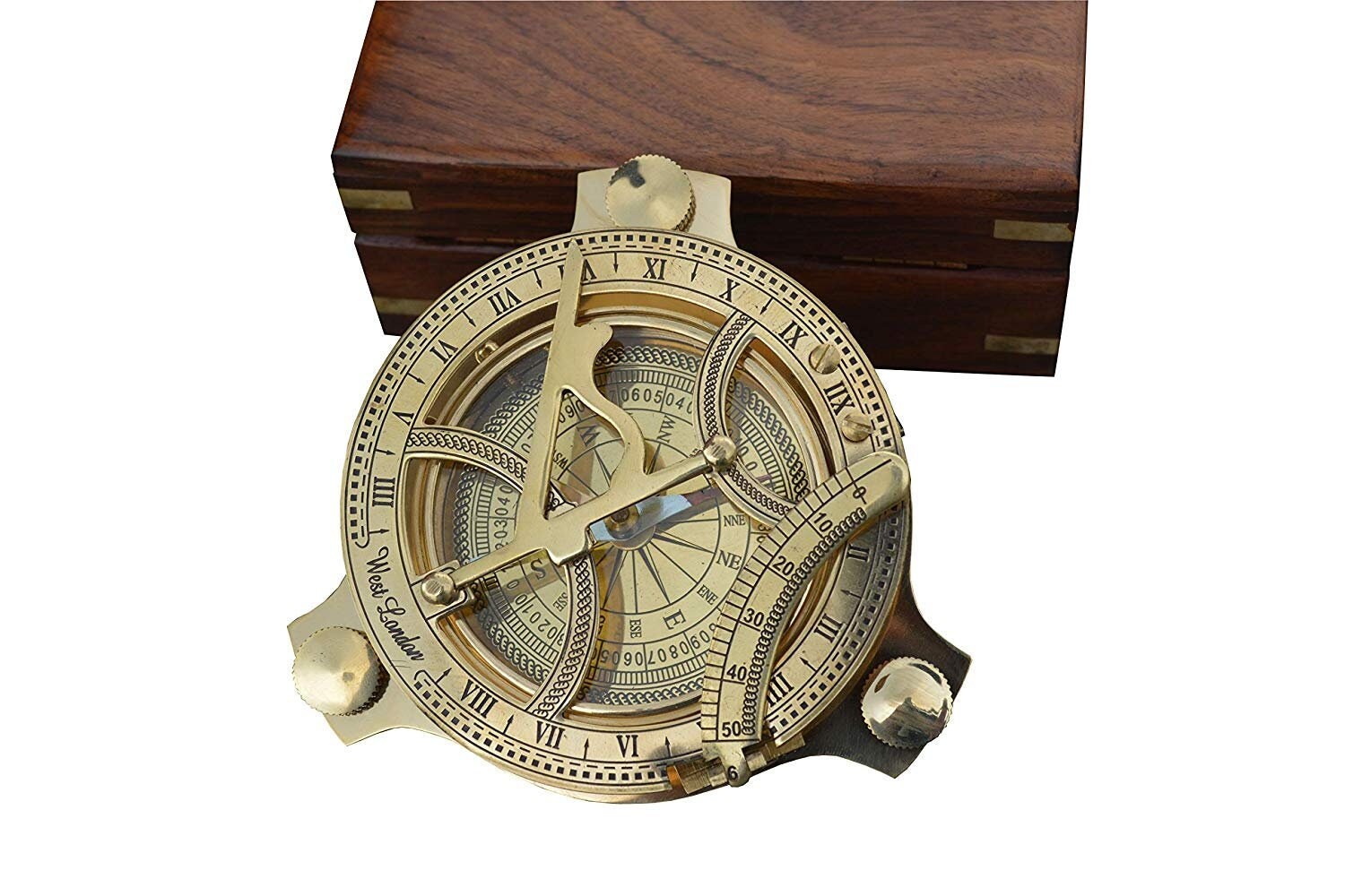 Brass Sundial Compass Pocket West London
