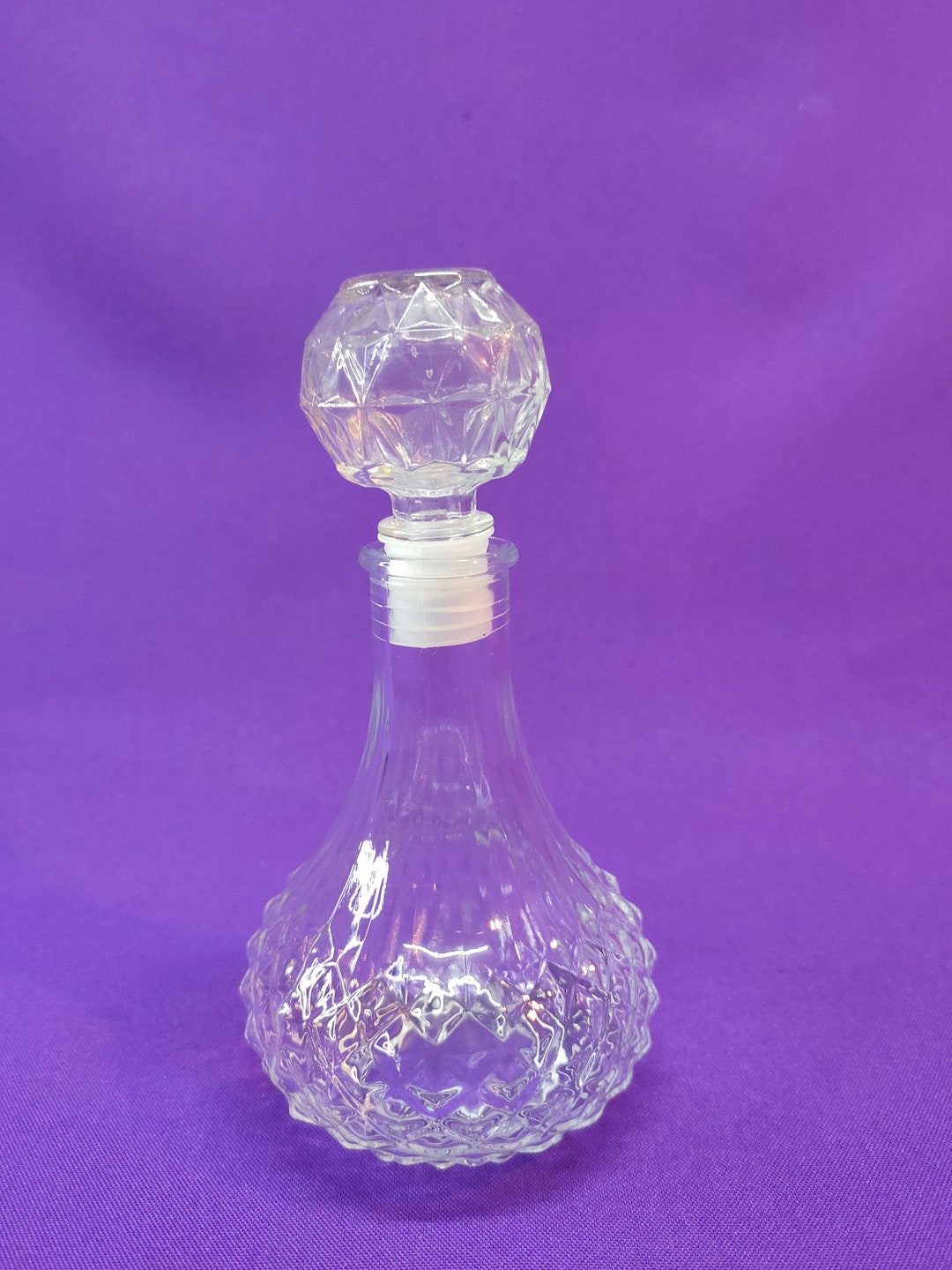 Crafted Decanter Bottle, Wine Container, Glass Liquor Bottle, Crafted