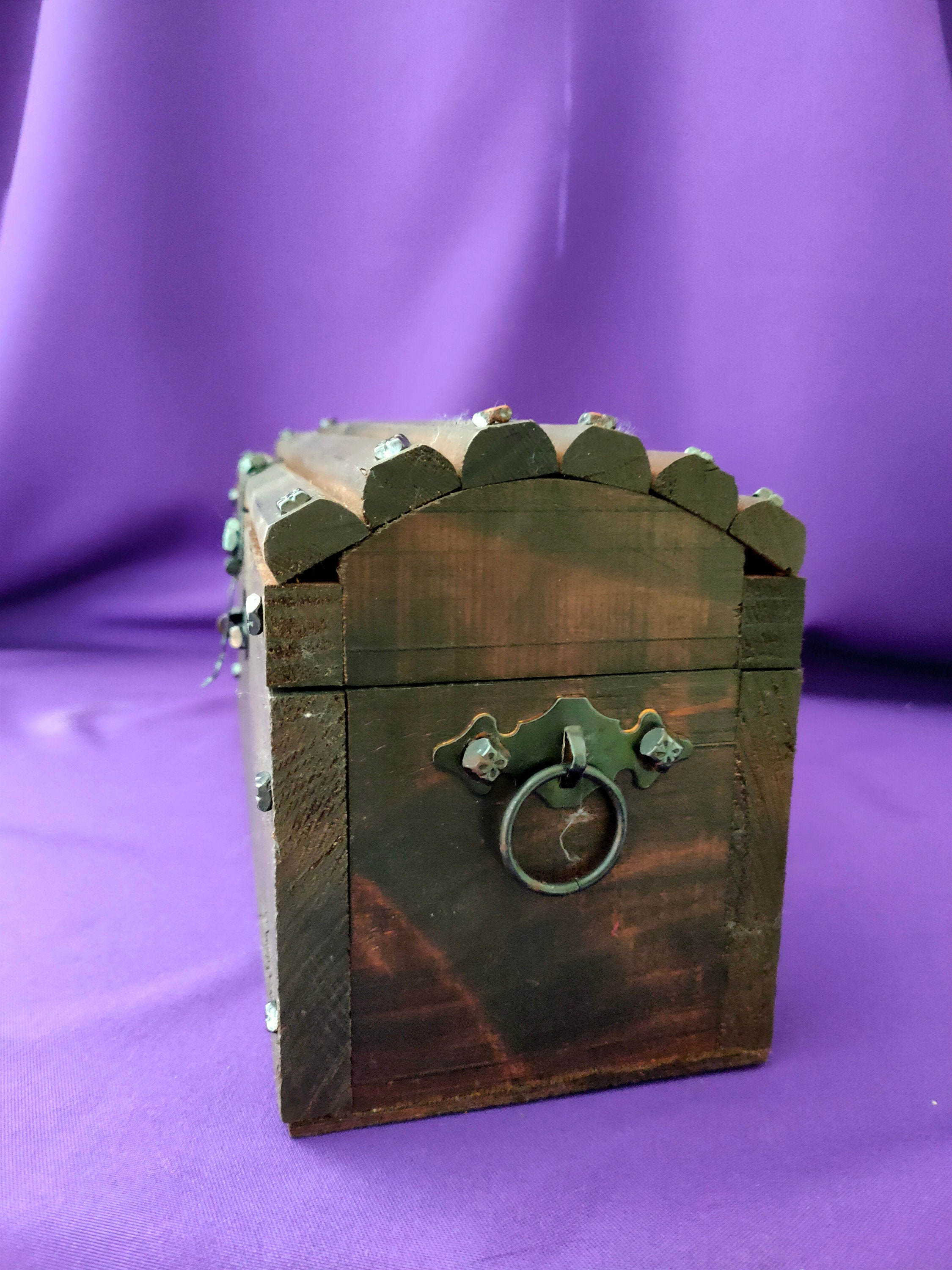 Boîte en bois avec couvercle pour cadenas, fait à la main espagnol
