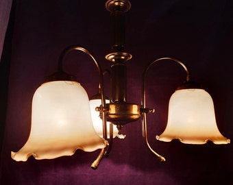 Vintage ceiling lamp with inverted tulips