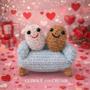 Crochet Couch Potato Plush – Funny Desk Buddy, Handmade Amigurumi