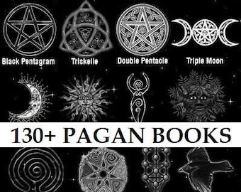 VINTAGE 130+ RARE PAGAN Books, Digital Antiquarian Paganism, Wicca Magic Pagan Spells Witches Occult Wiccan Rituals Potion Spiritual