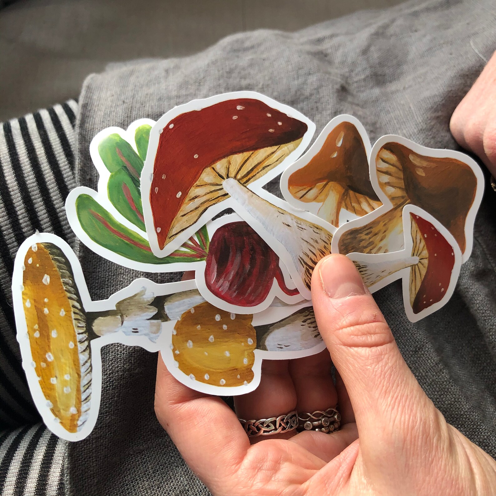 Obst & Gemüse Sticker Set - 2 Bögen Handgemachte Aufkleber Für Kochbuch, Journal & DIY
