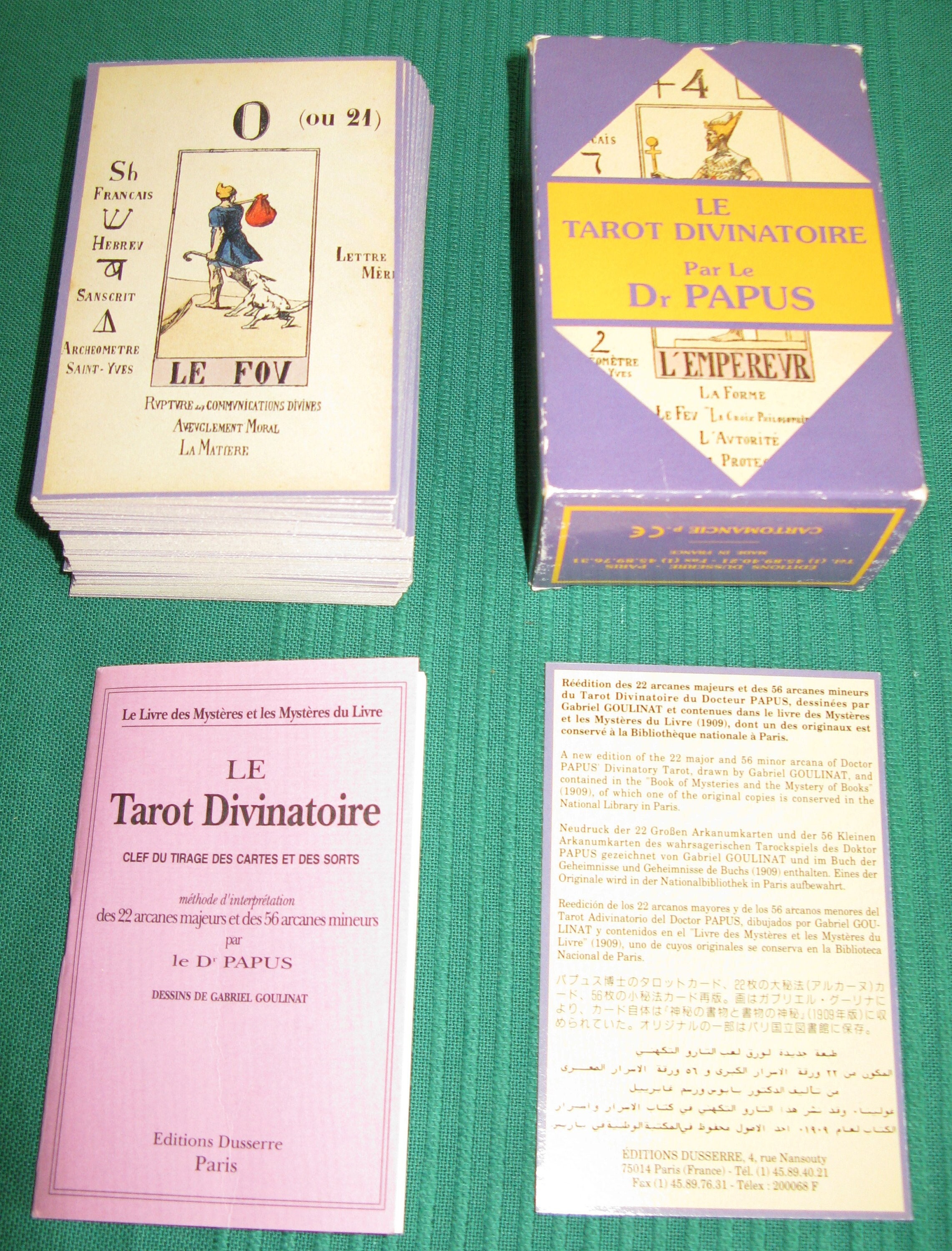 Ancien Tarot de Papus en Boite et Livret d'origine