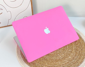 Hot Pink Macbook Case Custom Text Case Personalized Case for Macbook 2022 2021 M2 M1 Chip A2681 A2338 A2442 A2485 Case Personalized Gift