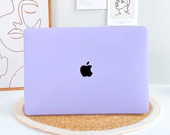 Cream Lavender Macbook Case Custom Text Case Personalized Case for Macbook 2022 2021 M2 Chip A2681 A2338 A2442 A2485 Case Personalized Gift