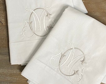 Embroidered Pillow Cases | Set of 2 | Engagement Gift | Bridal Gift