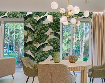 Banana Leaf Wallpaper: Tropical Peel and Stick, Removable