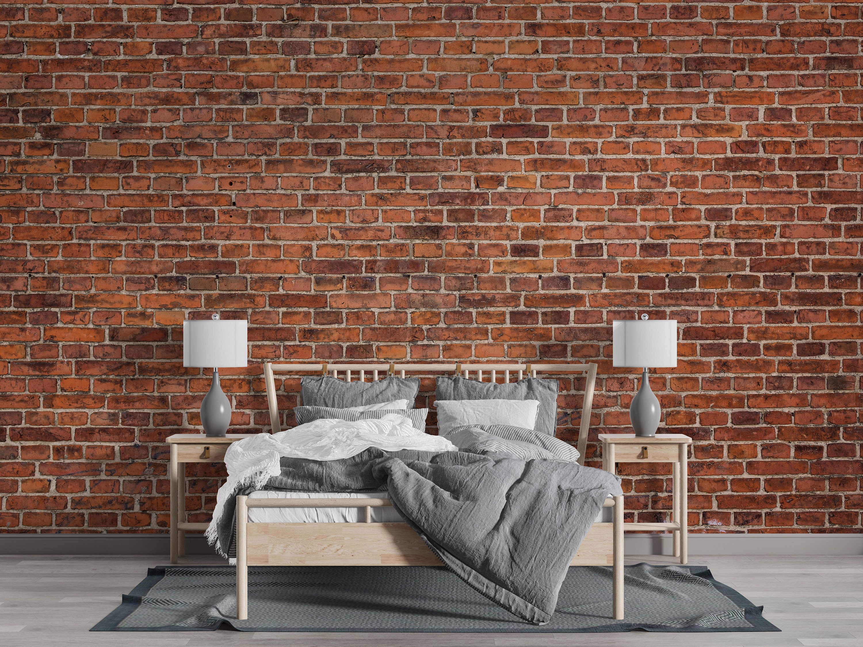 Brick Peel and Stick Wallpaper: Vintage Stone Wall Mural - Etsy