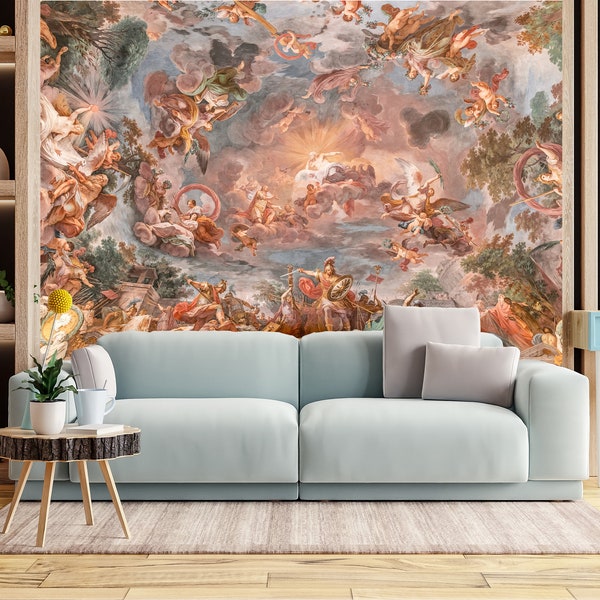 Renaissance Art, Wallpaper | Peel and Stick | Ceiling Wallpaper | Renaissance Wall Decore | Art Deco Wallpaper | Renaissance, Fresco Art