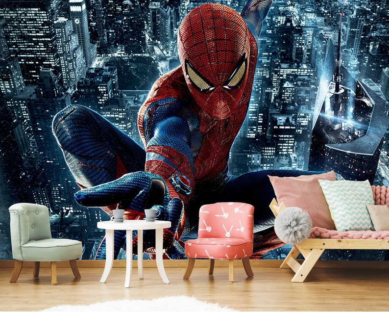 Buy Spider-man Wallpaper | Peel and Stick | Kid Room Wallpaper | Wall ...