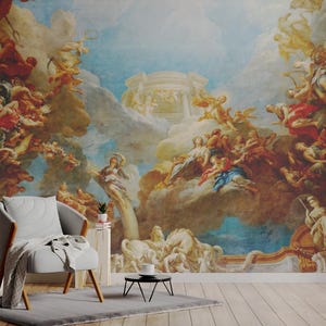 Carta da parati staccabile e adesiva con motivo rinascimentale: decorazione del soffitto di Versailles immagine 10