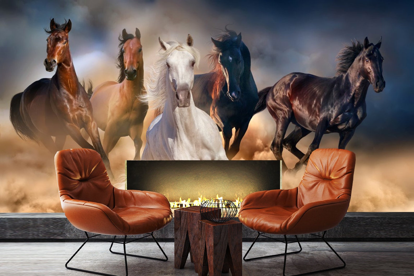 Horse Mural Wallpaper Peel and Stick Self Adhisive Horse - Etsy