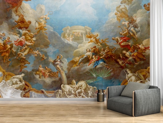 Renaissance Art Peel and Stick Wallpaper: Versailles Ceiling Decor