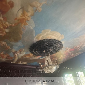 Carta da parati staccabile e adesiva con motivo rinascimentale: decorazione del soffitto di Versailles immagine 8