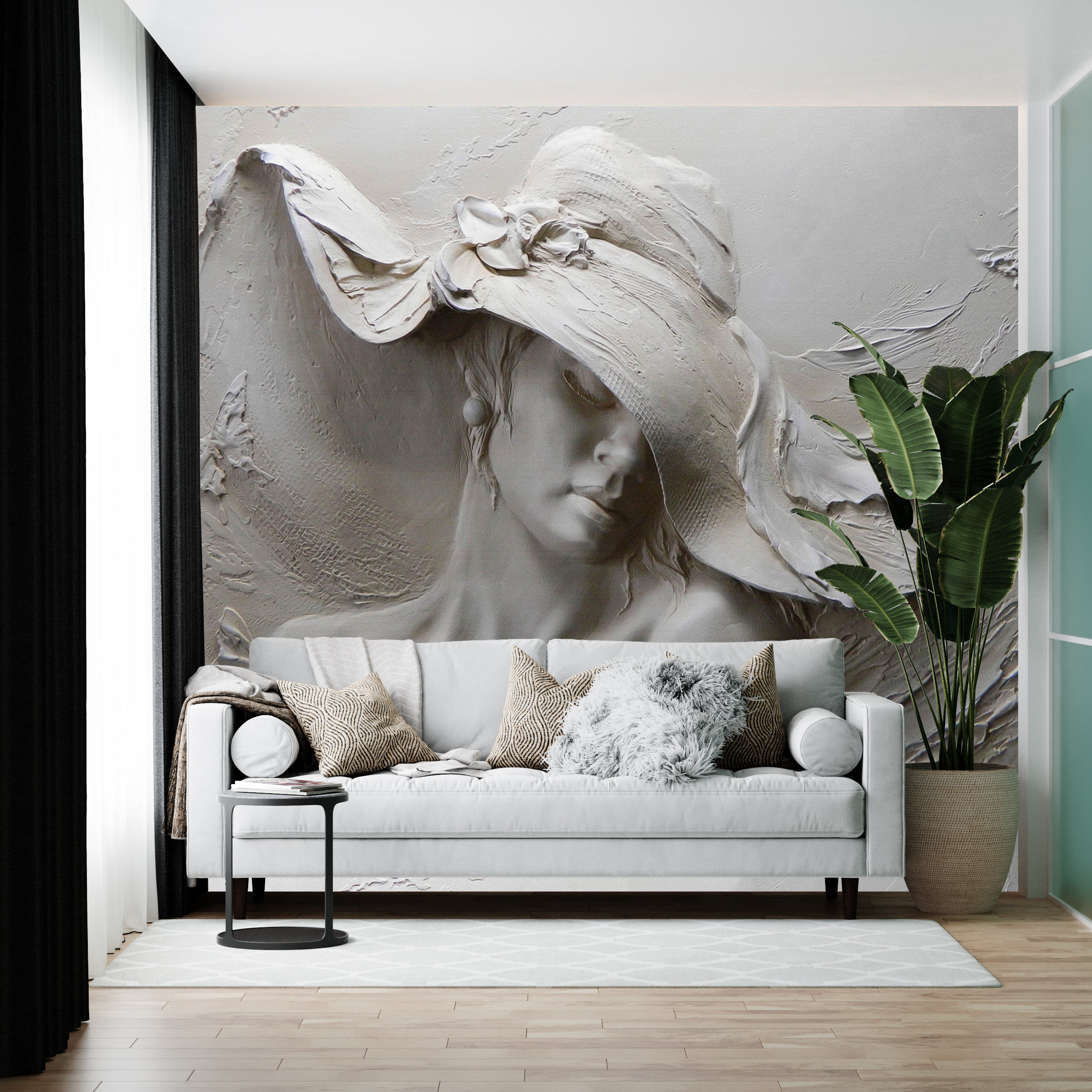 3d Wallpaper- Drywall Look, 3d Drywall Art Sculpture- Art
