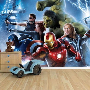 Avengers Wallpaper: Peel & Stick Removable Kid Room Mural