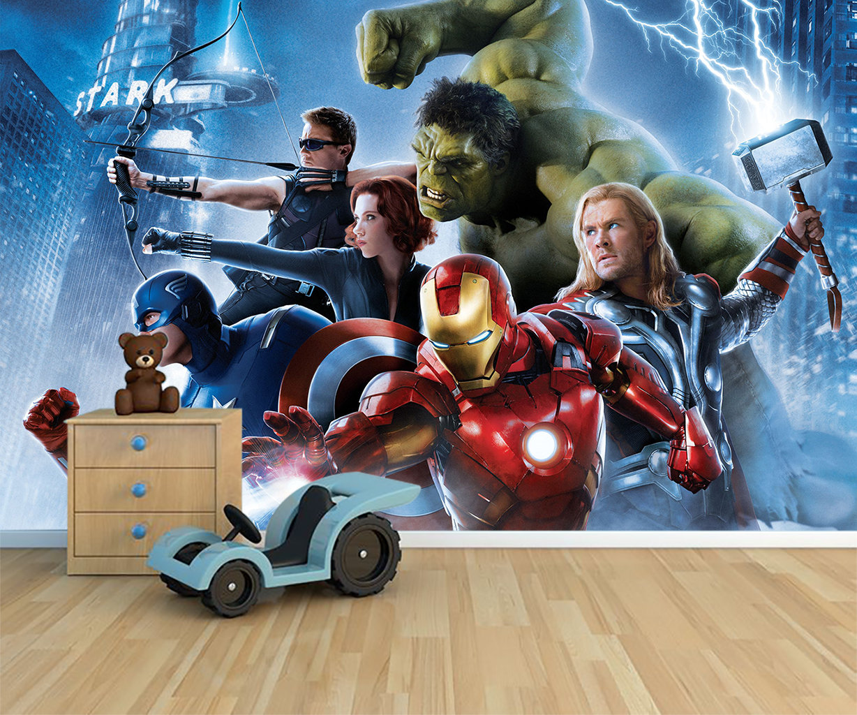 アベンジャーズの壁紙 | 剥がして貼れる | 取り外し可能