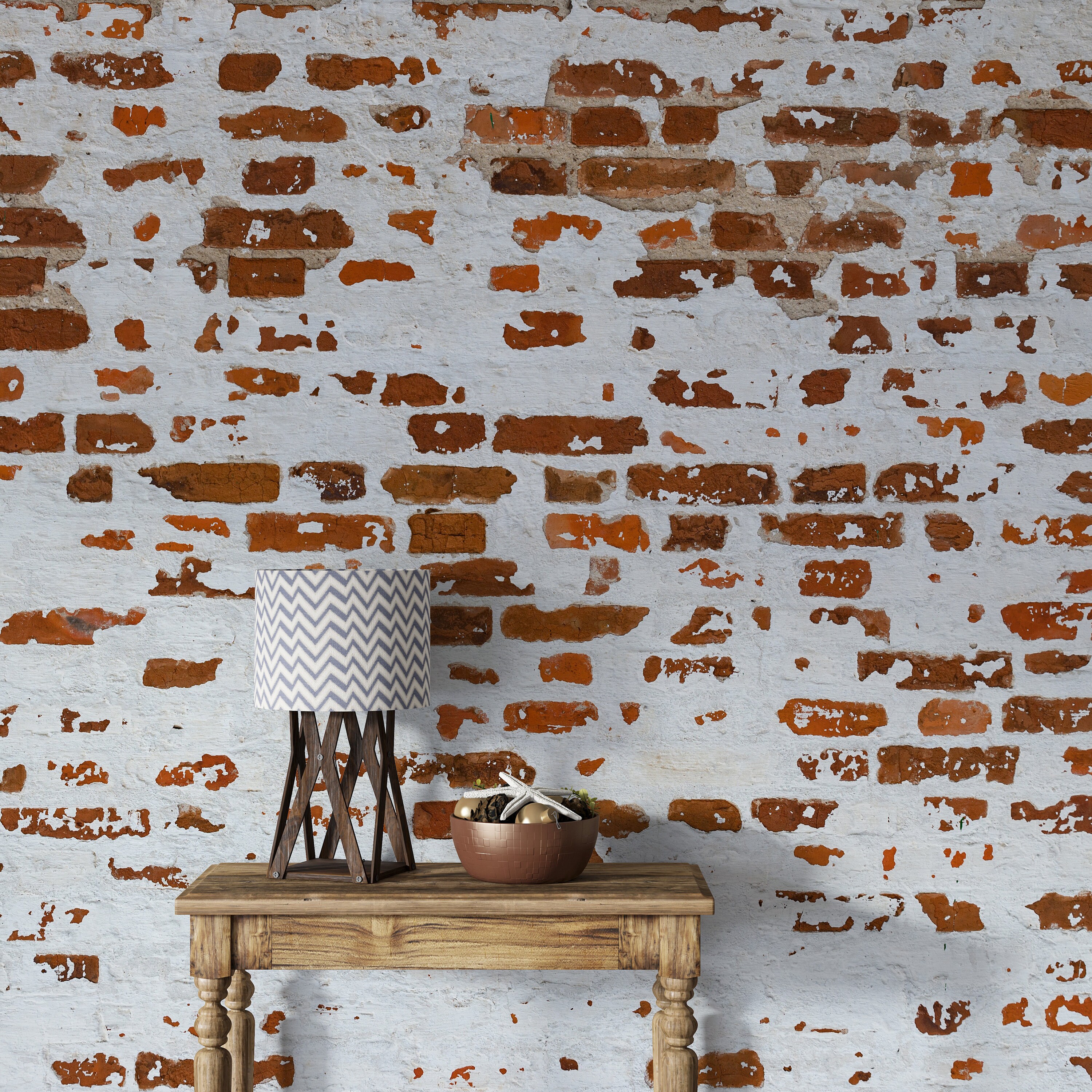Grunge Brick Peel and Stick Wallpaper: Vintage Wall Mural - Etsy