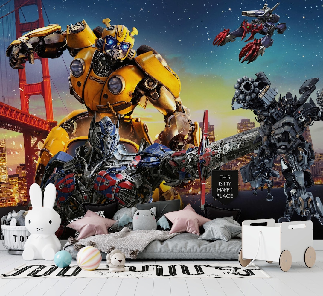 Transformers Peel and Stick Wallpaper: Kids Nursery Wall Mural - Etsy