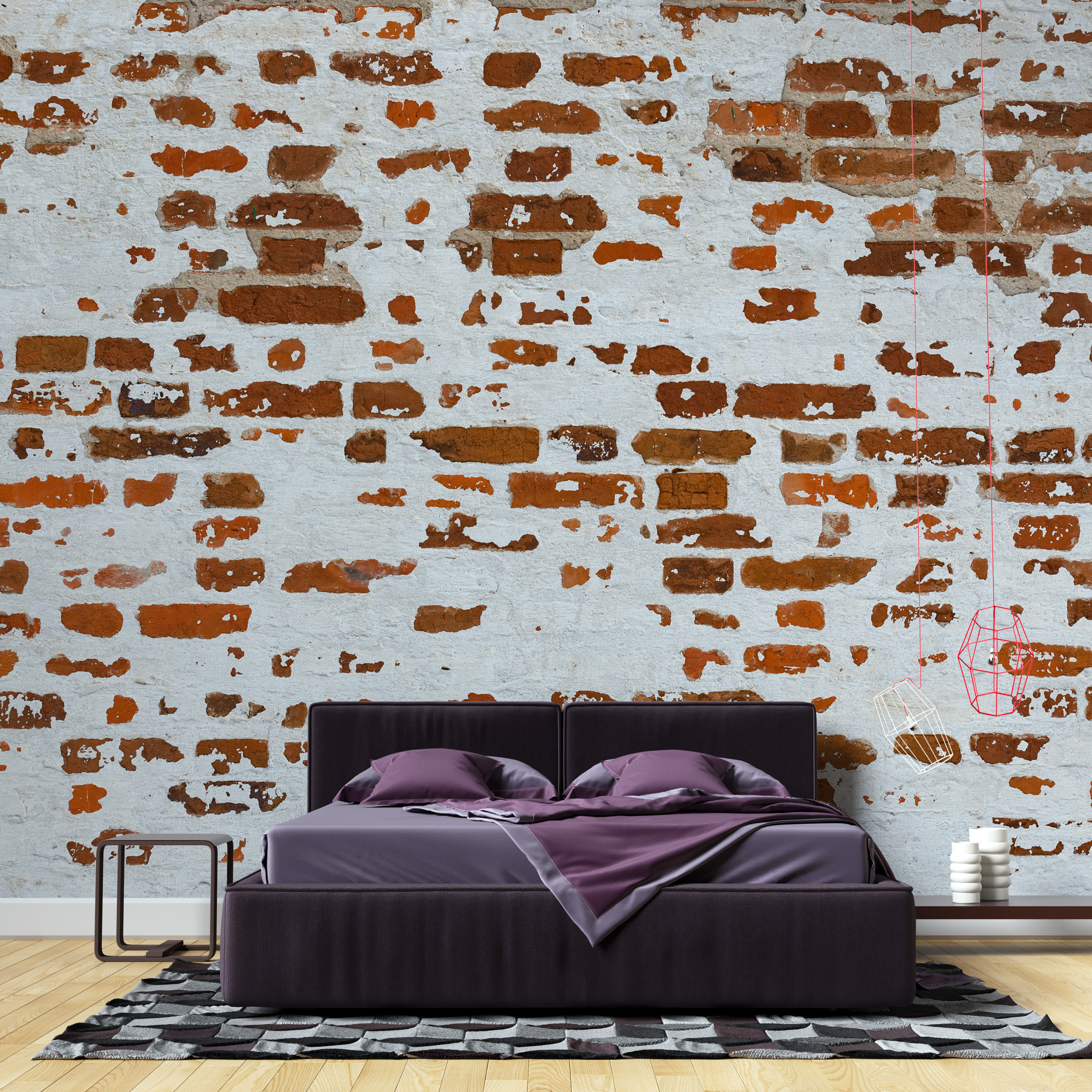 Grunge Brick Peel and Stick Wallpaper: Vintage Wall Mural - Etsy