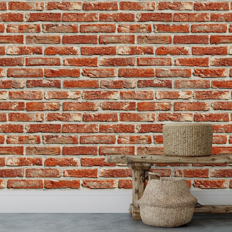 Brick Look Wallpaper Peel and Stick Removable Self Etsy