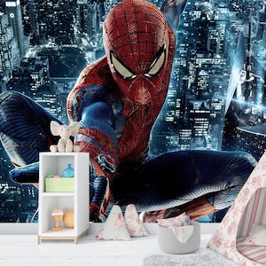 Buy Spider-man Wallpaper | Peel and Stick | Kid Room Wallpaper | Wall ...