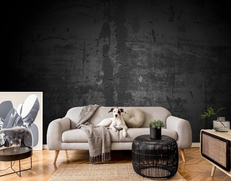 Concrete Look Wallpaper Self Adhisive Removable Peel and Etsy