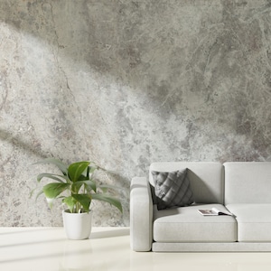 Concrete Look Wallpaper | Peel and Stick | Removable | Gray Concrete Mural | Vintage Concrete Wallpaper | Abstract Wallpaper | Wall Decor