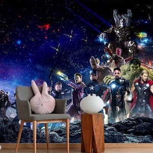 Avengers Peel and Stick Wallpaper: Superhero Kid Room Decor