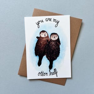 You are my otter half // Otter // Geschenk // Otterkarte // Karte Freund/ Freundin // Freundschaftskarte // Valentinstagskarte