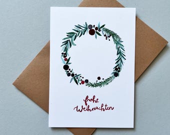 Christmas cards // Christmas // Christmas mail // Merry Christmas greeting card // Gift idea // Christmas tree // Advent wreath // Wreath