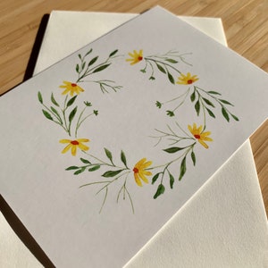 Postkaart // Bloemenkrans // Bloemengroet // Pasen // Bloemenkaart