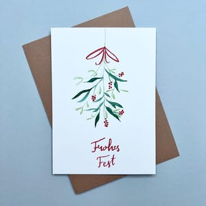 Weihnachtskarte Frohes Fest // Weihnachten // Weihnachtspost // Grußkarte Frohe Weihnachten // Geschenkidee //Weihnachtsbaum