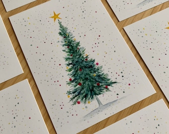 Postcard Christmas tree // Christmas // Christmas post // Greeting card Merry Christmas // Gift idea // Christmas cards //