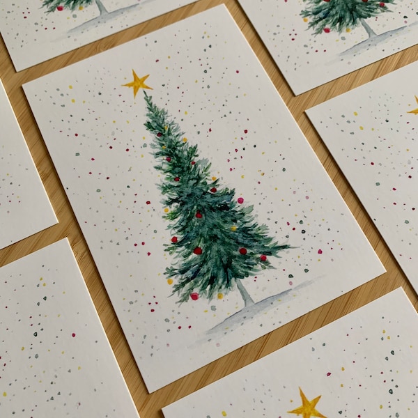 Postkarte Weihnachtsbaum // Weihnachten // Weihnachtspost // Grußkarte Frohe Weihnachten // Geschenkidee // Weihnachtskarten //