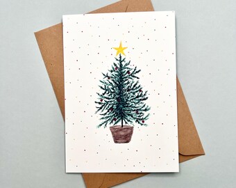 Christmas tree postcard // Christmas // Christmas mail // Merry Christmas greeting card // Gift idea // Christmas cards // festive