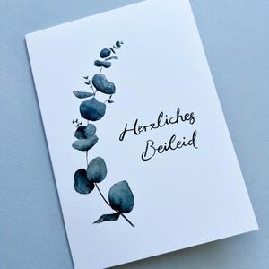 Klappkarte Herzliches Beileid // Trauer // Anteilnahme // Trauerkarte // Beerdigung// Tod