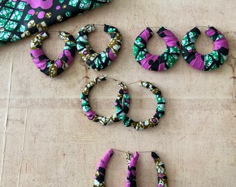 Pink Ankara Earrings