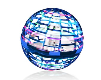 Flying Orb Ball Toy: RGB Light, Boomerang Effect (Blue)