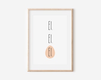 Printable Easter decoration poster "Egg Egg Egg", Easter gifts, Easter presents, Easter decorations, DIY Easter decorations, wall decoration, Easter decor