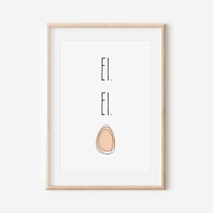 Cartel imprimible de decoración de Pascua &quot;Huevo Huevo Huevo&quot;, regalos para Pascua, regalos de Pascua, decoraciones de Pascua, decoraciones de Pascua DIY, decoración de paredes, decoración para Pascua